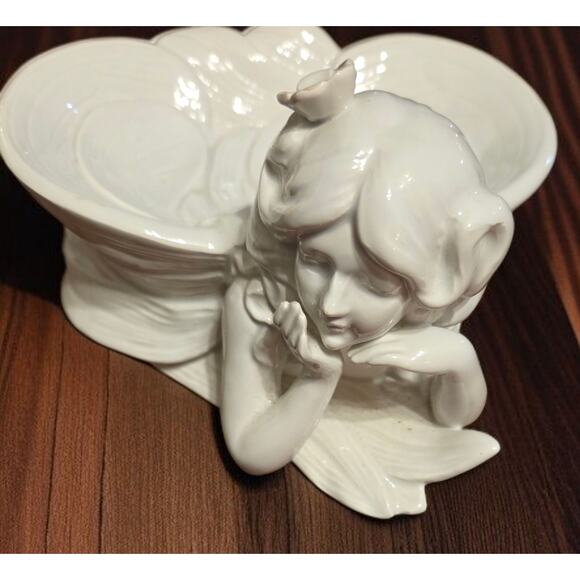 Fitz and Floyd Fairies Collection Vintage 1979-1995 Desk Mirror and Soap Dish - Picture 3 of 11